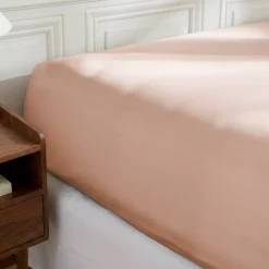 Lenzuolo sotto con angoli in percalle di cotone (160 x 200 cm) Diane Rosa Blush