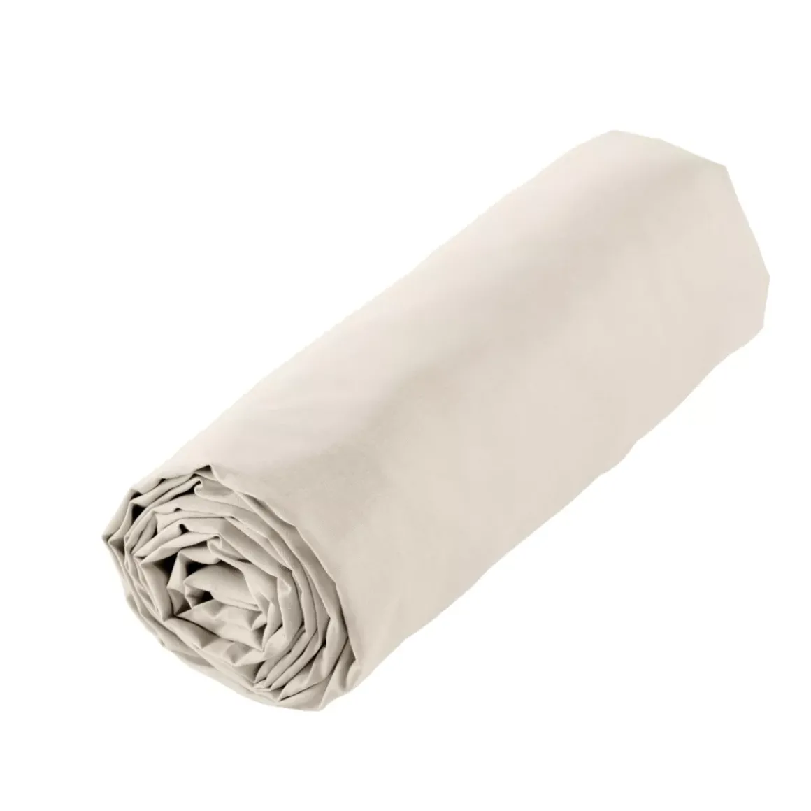 Lenzuolo sotto con angoli in percalle di cotone (90 x 190 cm) Diane Beige