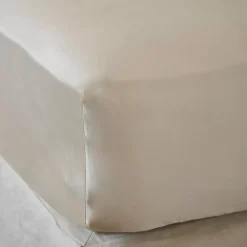 Lenzuolo sotto in raso di bambù (200 x 200 cm) Sienna Beige