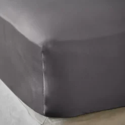 Lenzuolo sotto in raso di bambù (140 x 200 cm) Sienna Grigio granito