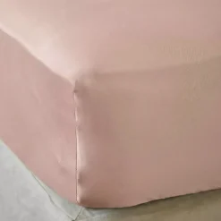 Lenzuolo sotto in raso di bambù (180 x 200 cm) Sienna Rose blush