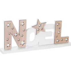 Feeric Lights & Christmas Decorazioni E Oggetti Natalizi-Lettere stellate da posare in legno traforate