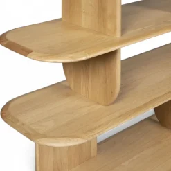 Librerie E Scaffali-Libreria design 5 ripiani in rovere massiccio (200 x 130 cm) Kest
