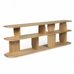Librerie E Scaffali-Libreria design 3 ripiani in rovere massiccio (200 x 66 cm) Kest