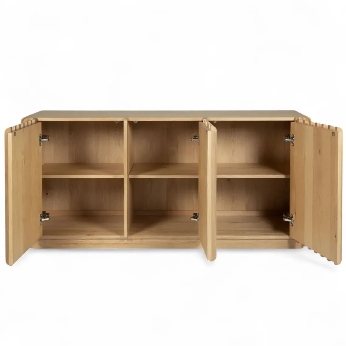 Credenze E Cassettiere-Madia 3 ante in legno massello di rovere (158 x 75 cm) Altos