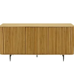 Credenze E Cassettiere-Madia 3 ante in rovere massiccio e metallo (159 x 76 cm) Rytm