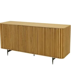 Credenze E Cassettiere-Madia 3 ante in rovere massiccio e metallo (159 x 76 cm) Rytm