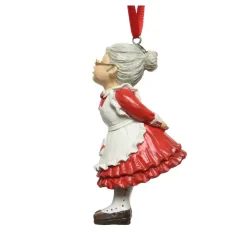 KAEMINGK Addobbi Natalizi-Mamma Natale da appendere (H10 cm) Natale e bianco