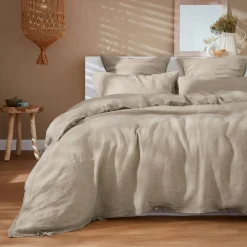 Mantovana lino lavato (160 x 200 cm) Louise Beige