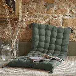 Materassino da pavimento garza di cotone (60 x 120 cm) Gaïa Verde rosmarino