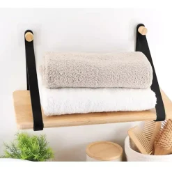 TENDANCE Contenitori Bagno|Mobili Bagno-Mensola adesiva bambù Easy Chic