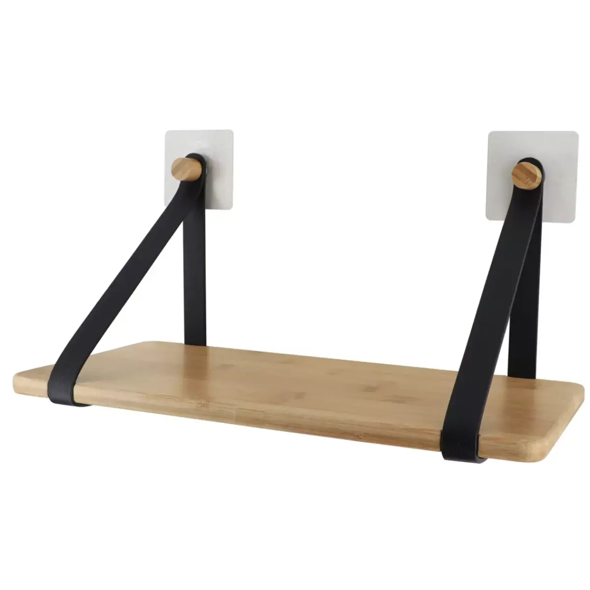 TENDANCE Contenitori Bagno|Mobili Bagno-Mensola adesiva bambù Easy Chic