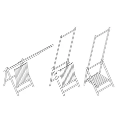 EMINZA Mobili Bagno-Mobile appendiabiti pieghevole con guardaroba in bambù (H176 cm) Hanoï