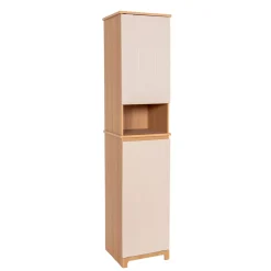 TENDANCE Contenitori Bagno|Mobili Bagno-Mobile colonna bagno con cesto per biancheria integrato in legno (173 x 38 cm) Rivoli