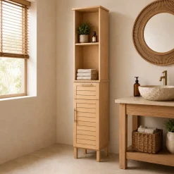 TENDANCE Contenitori Bagno|Mobili Bagno-Mobile colonna bagno in legno (173 x 35 cm) Colonial