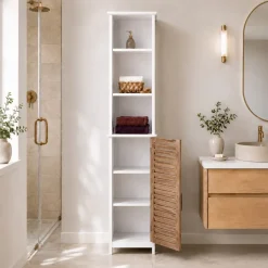 TENDANCE Contenitori Bagno|Mobili Bagno-Mobile colonna bagno Stockholm Bianco