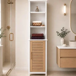 TENDANCE Contenitori Bagno|Mobili Bagno-Mobile colonna bagno Stockholm Bianco