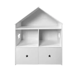 EMINZA Mobili Bambini-Mobile contenitore bambino legno 3 livelli (H97 cm) Stars