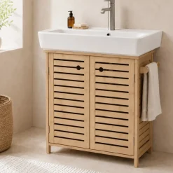 TENDANCE Contenitori Bagno|Mobili Bagno-Mobile da bagno con porta asciugamani (67 x H70 cm) Trinidad