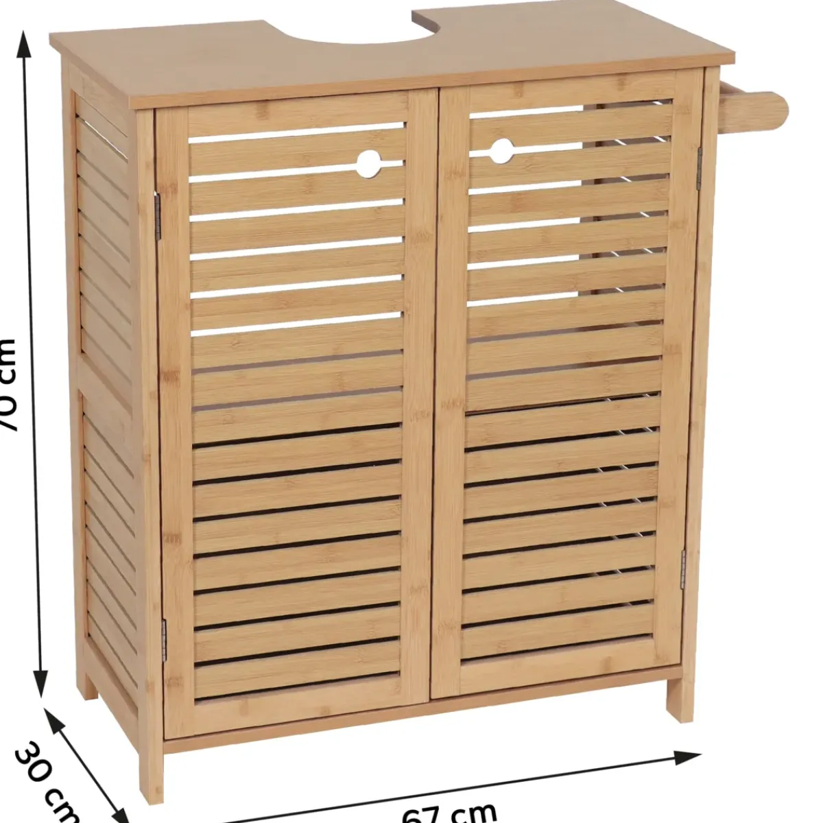 TENDANCE Contenitori Bagno|Mobili Bagno-Mobile da bagno con porta asciugamani (67 x H70 cm) Trinidad