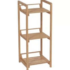 TENDANCE Contenitori Bagno|Mobili Bagno-Mobile da bagno in bambù 3 ripiani (30 x H75 cm) Armonia