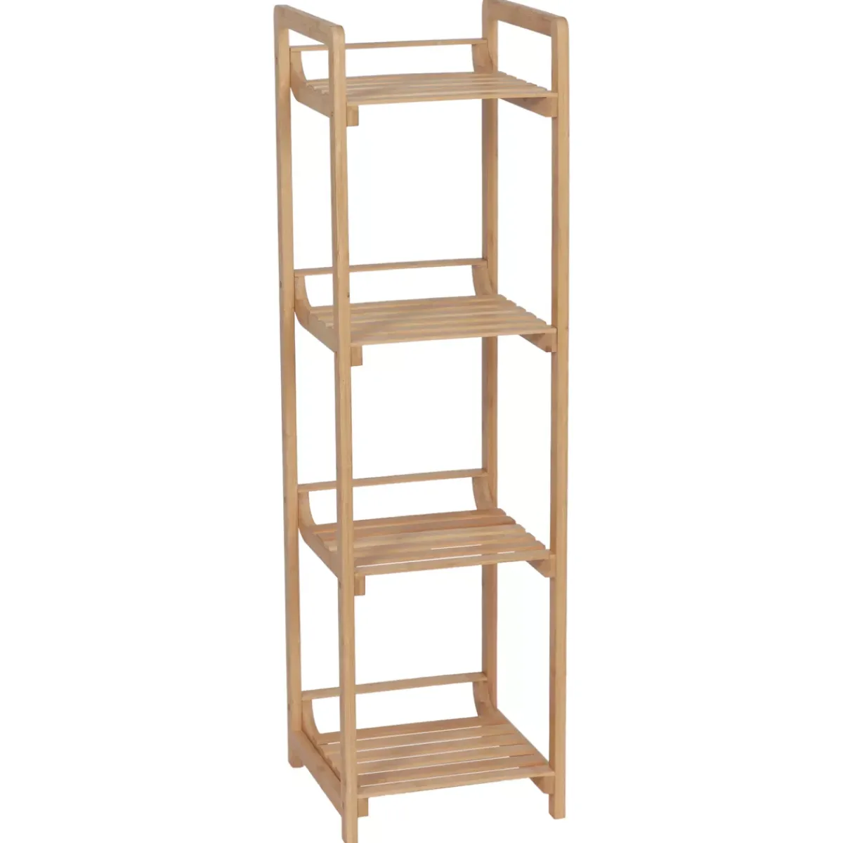 TENDANCE Contenitori Bagno|Mobili Bagno-Mobile da bagno in bambù 4 ripiani (30 x H104 cm) Harmonie