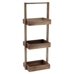 TENDANCE Contenitori Bagno|Mobili Bagno-Mobile da bagno 3 ripiani legno d'acacia (Alt 70 cm) Lina