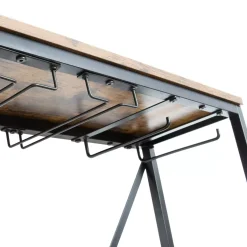 EMINZA Mobili Portabottiglie-Mobile portabottiglie industriale 10 scompartimenti e portabicchieri (Alt 178 cm) Léon