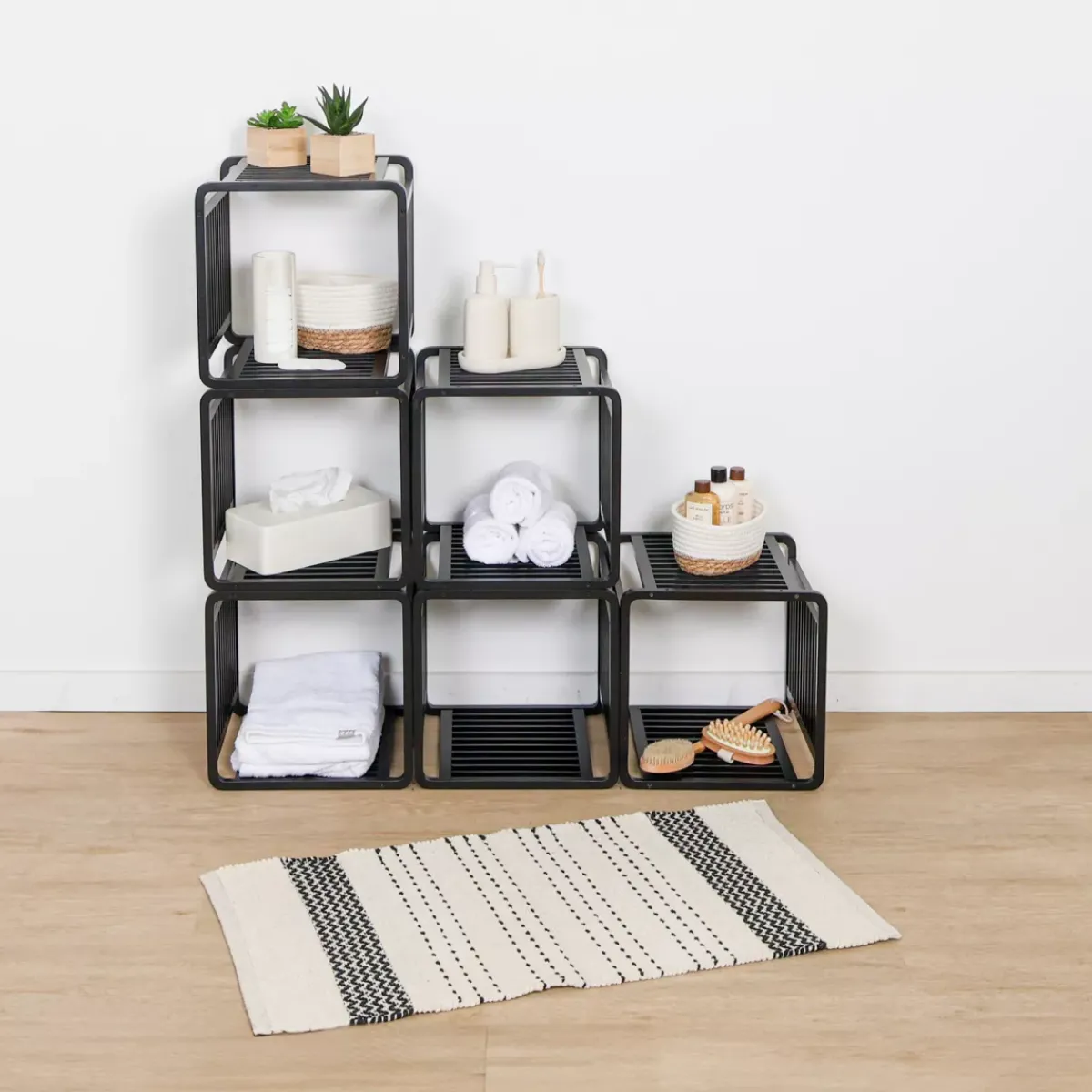 TENDANCE Mobili Bagno-Mobile portaoggetti impilabile (33 x H33 cm) Smart Kube