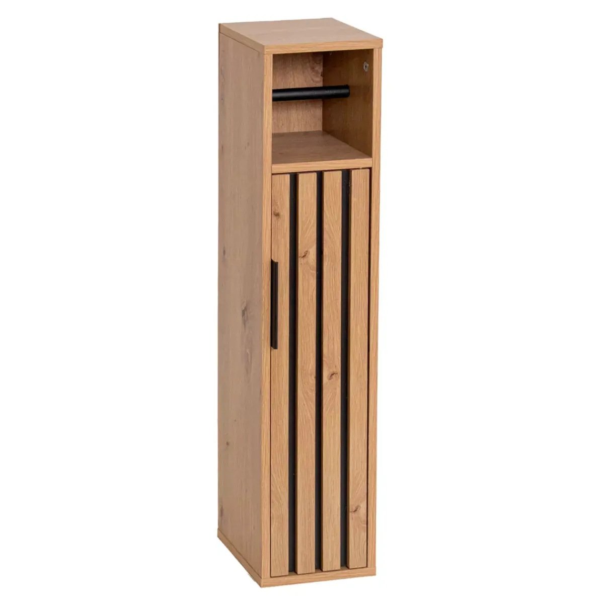 TENDANCE Accessori Water-Mobile porta rotolo carta igienica con riserva e mensola in legno Karma