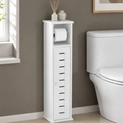 TENDANCE Contenitori Bagno|Mobili Bagno-Mobile portarotolo carta igienica con riserva (H75 cm) Santorin