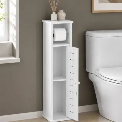 TENDANCE Contenitori Bagno|Mobili Bagno-Mobile portarotolo carta igienica con riserva (H75 cm) Santorin