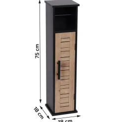 TENDANCE Contenitori Bagno|Mobili Bagno-Mobile porta rotolo carta igienica con riserva (H75 cm) Bergen