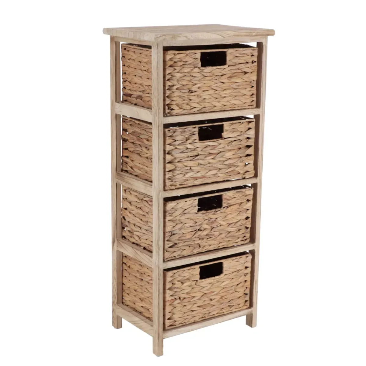 TENDANCE Contenitori Bagno|Mobili Bagno-Mobiletto bagno 4 cesti giunco (86 x 37 cm) Olia