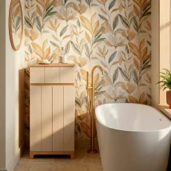 TENDANCE Contenitori Bagno|Mobili Bagno-Mobiletto basso bagno in legno (83 x 38 cm) Rivoli