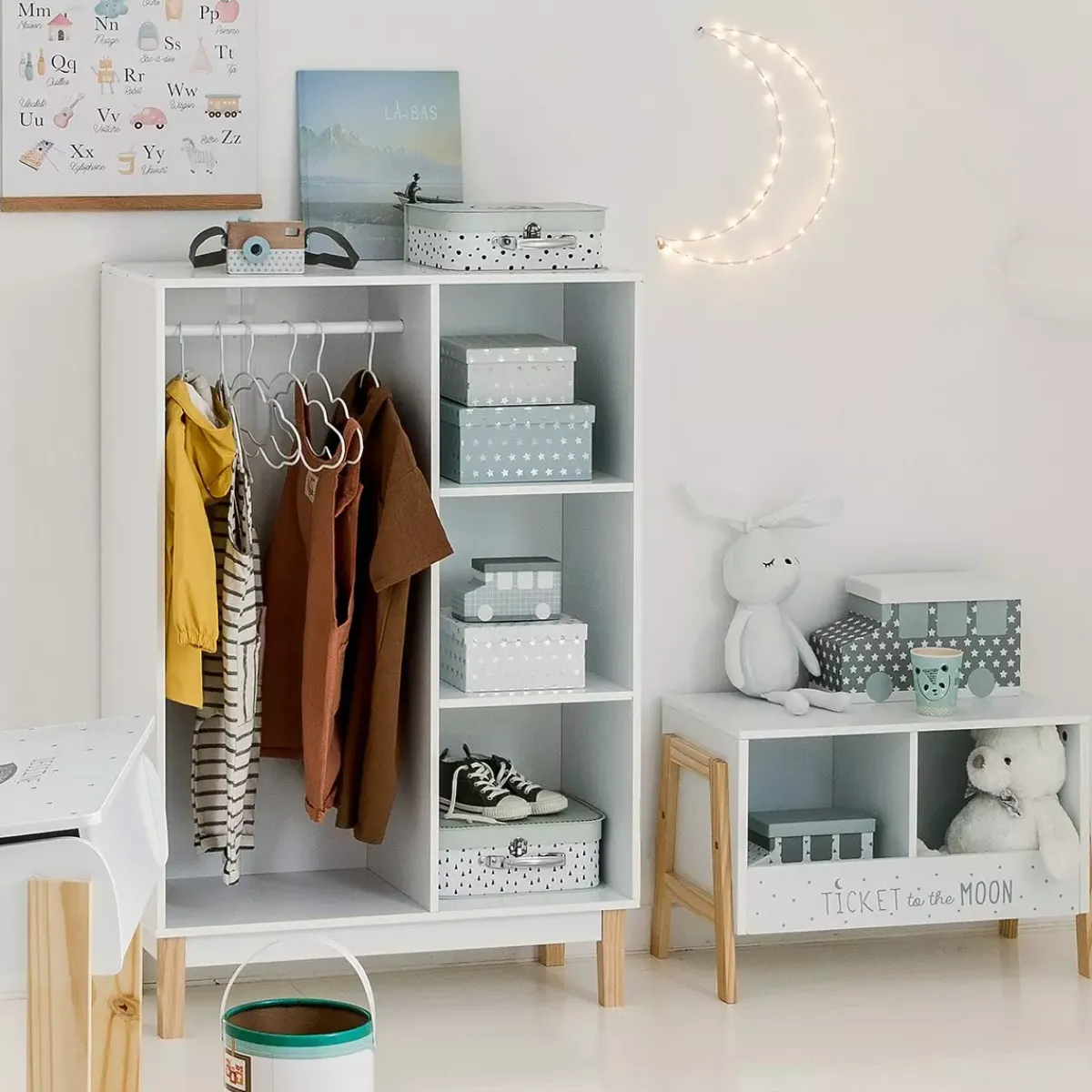 ATMOSPHERA Mobili Bambini-Mobiletto doppio per bambini (H40 cm) Scrittura