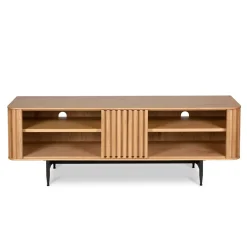 Mobile Tv-Mobile TV 4 nicchie in rovere massiccio (130 x 42 cm) Rytm