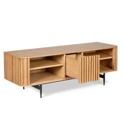 Mobile Tv-Mobile TV 4 nicchie in rovere massiccio (130 x 42 cm) Rytm