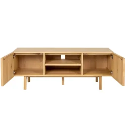 Mobile Tv-Mobile TV 2 scomparti 2 ante in rovere (140 x 55 cm) Olys