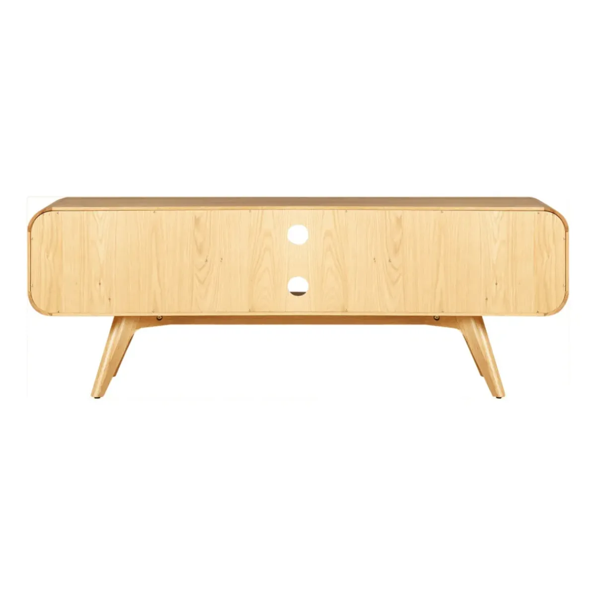 Mobile Tv-Mobile TV 2 scomparti 2 ante in rovere massiccio (165 x 58 cm) Bilbao