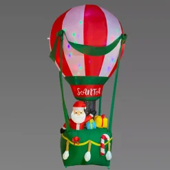 KOOPMAN Babbo Natale Animali E Personaggi|Personaggi E Oggetti Grande Dimensione-Mongolfiera e Babbo Natale gonfiabile (H210 cm) Santa Claus