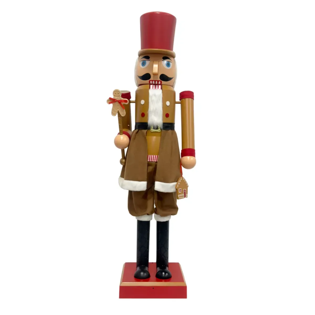 EMINZA Babbo Natale Animali E Personaggi|Personaggi E Oggetti Grande Dimensione-Musicista Schiaccianoci (H154 cm) musicale e animato Cookie