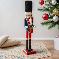 Feeric Lights & Christmas Babbo Natale Animali E Personaggi-Musicista Schiaccia noci Matias Alt.60 cm