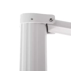 MOBELLIA Ombrelloni Da Giardino-Ombrellone decentrato quadrato in alluminio con base (3 x 3 m) Elyra Bianco e Verde oliva