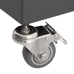 MOBELLIA Ombrelloni Da Giardino-Ombrellone decentrato quadrato in alluminio con base (3 x 3 m) Elyra Antracite e Bianco