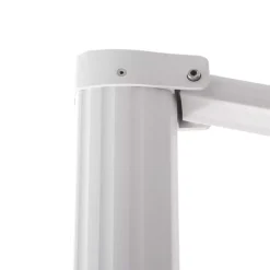 MOBELLIA Ombrelloni Da Giardino-Ombrellone decentrato quadrato in alluminio con base (3 x 3 m) Elyra Bianco e Grigio