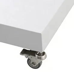 MOBELLIA Ombrelloni Da Giardino-Ombrellone decentrato quadrato in alluminio con base (3 x 3 m) Elyra Metallico lucido e Antracite