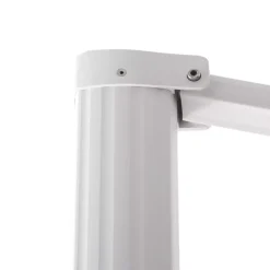 MOBELLIA Ombrelloni Da Giardino-Ombrellone decentrato rettangolare in alluminio con base (3 x 4 m) Elyra Bianco e Beige