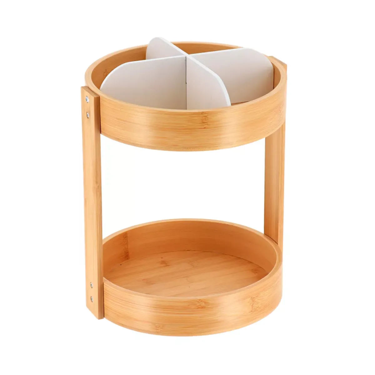 TENDANCE Accessori Bagno-Organizzatore da bagno girevole in bambù Naturo