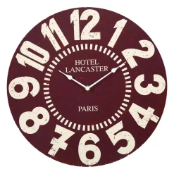 OSTARIA Orologi-Orologio da parete legno (38 cm) Vintage Hôtel